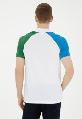 Erkek Regular Fit Polo Yaka Beyaz Tişört - 50281957011