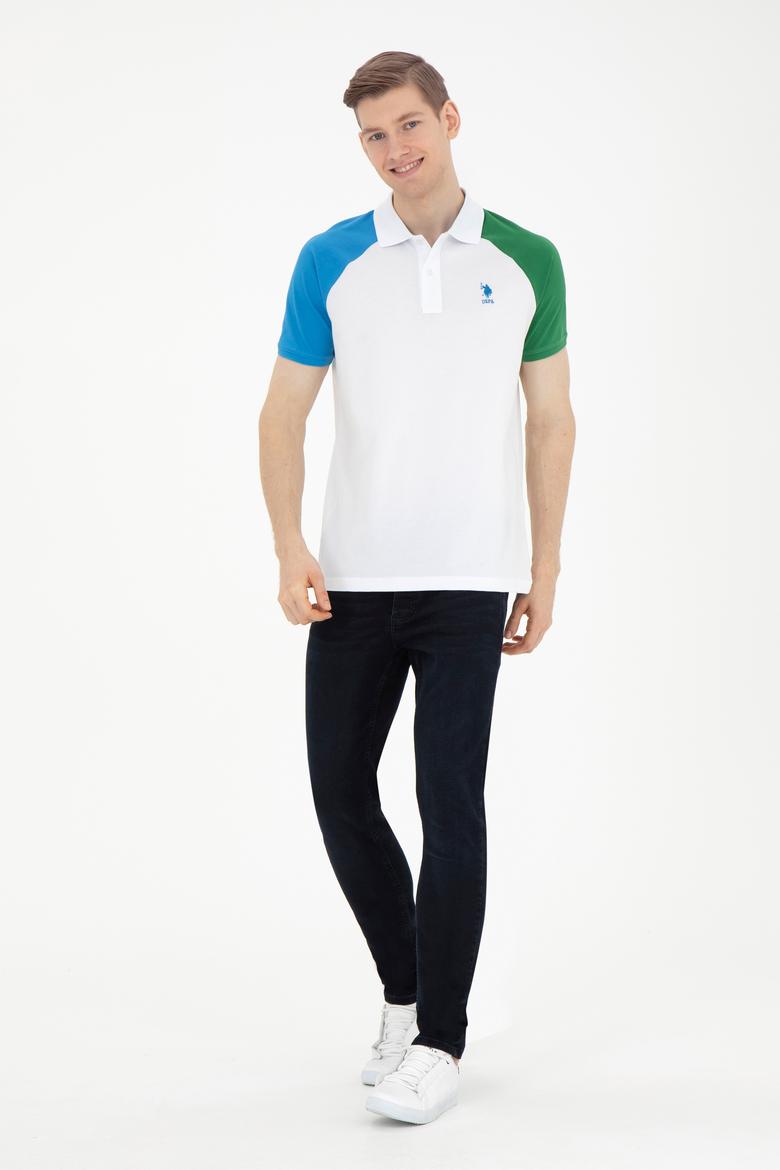 Erkek Regular Fit Polo Yaka Beyaz Tişört - 50281957011