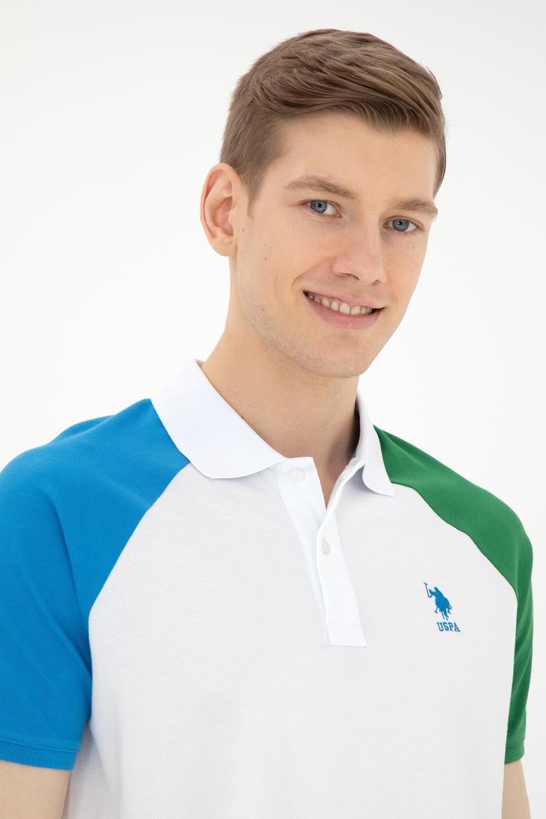 Erkek Regular Fit Polo Yaka Beyaz Tişört - 50281957011