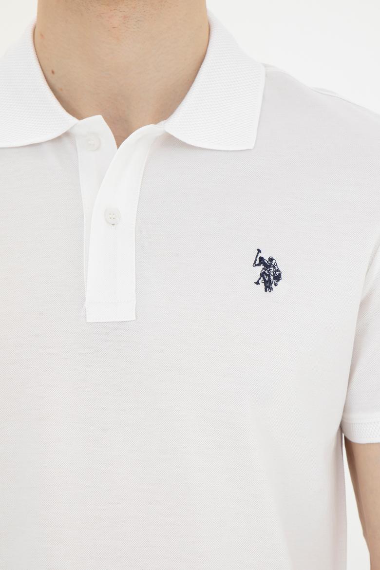 Erkek Regular Fit Polo Yaka Beyaz Tişört - 50281840031