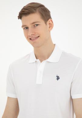 Erkek Regular Fit Polo Yaka Beyaz Tişört - 50281840031