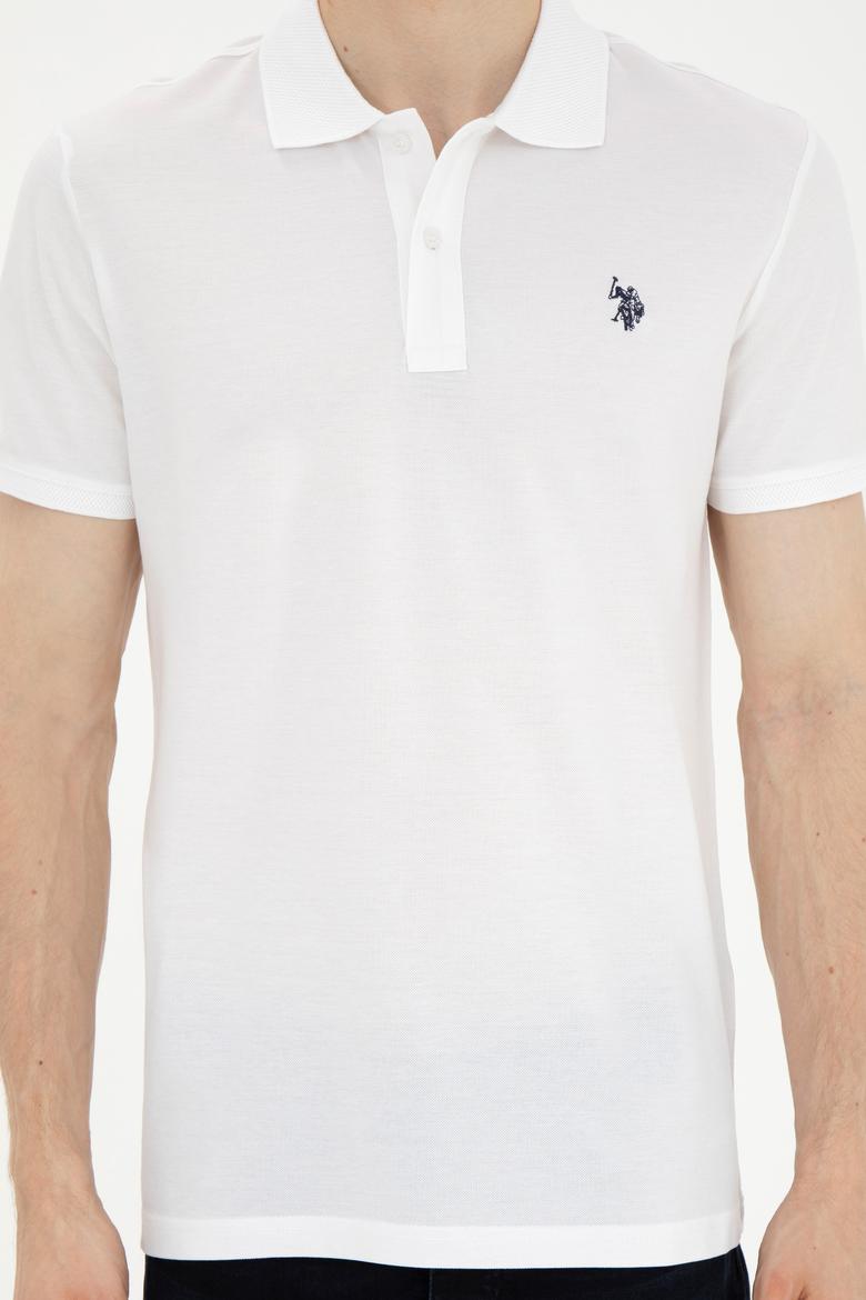 Erkek Regular Fit Polo Yaka Beyaz Tişört - 50281840031