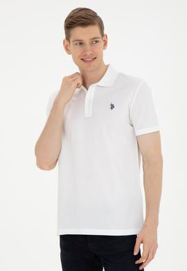 Erkek Regular Fit Polo Yaka Beyaz Tişört - 50281840031