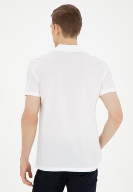 Erkek Regular Fit Polo Yaka Beyaz Tişört - 50281840031