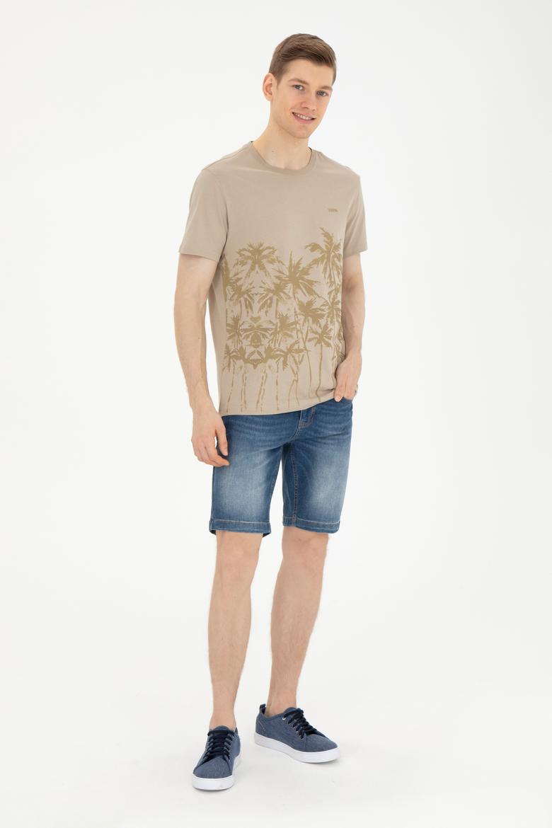 Erkek Açık Haki Tişört - 50287082001