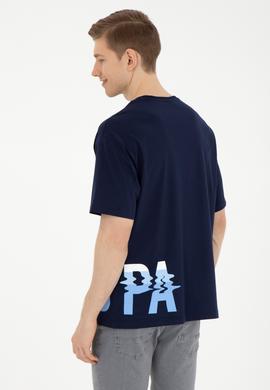 Erkek Comfort Fit Bisiklet Yaka Lacivert Tişört - 50287061016