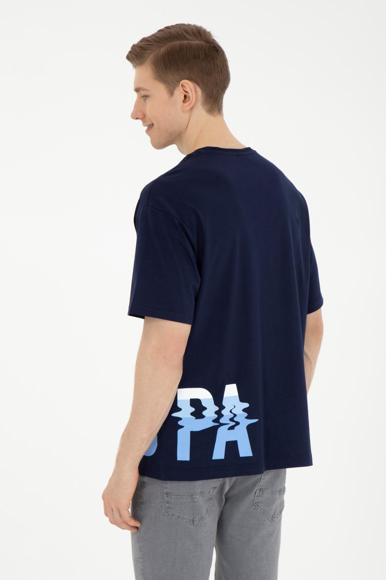 Erkek Comfort Fit Bisiklet Yaka Lacivert Tişört - 50287061016