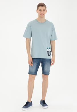 Erkek Su Yeşili Tişört - 50287061021