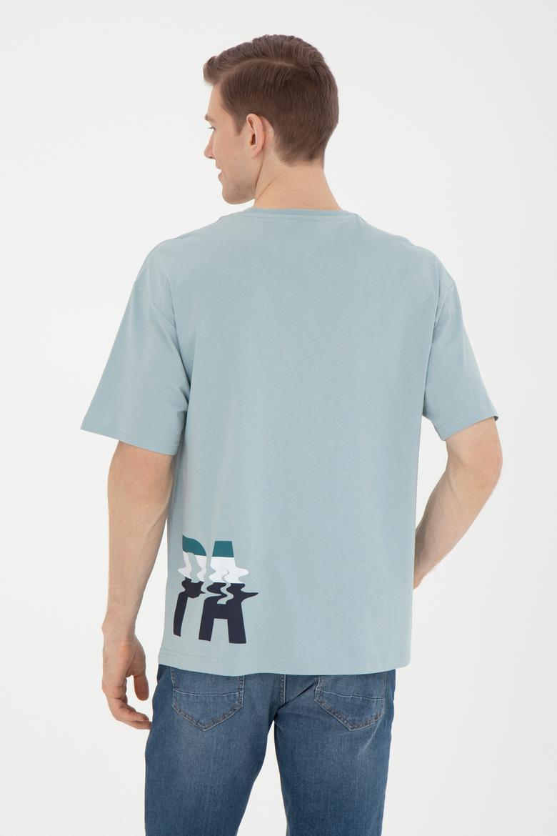 Erkek Su Yeşili Tişört - 50287061021