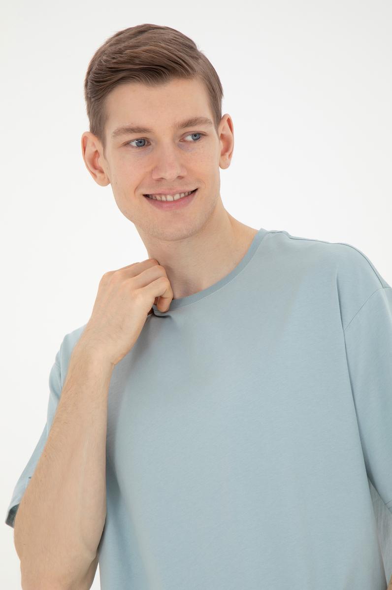 Erkek Su Yeşili Tişört