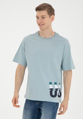 Erkek Su Yeşili Tişört - 50287061021