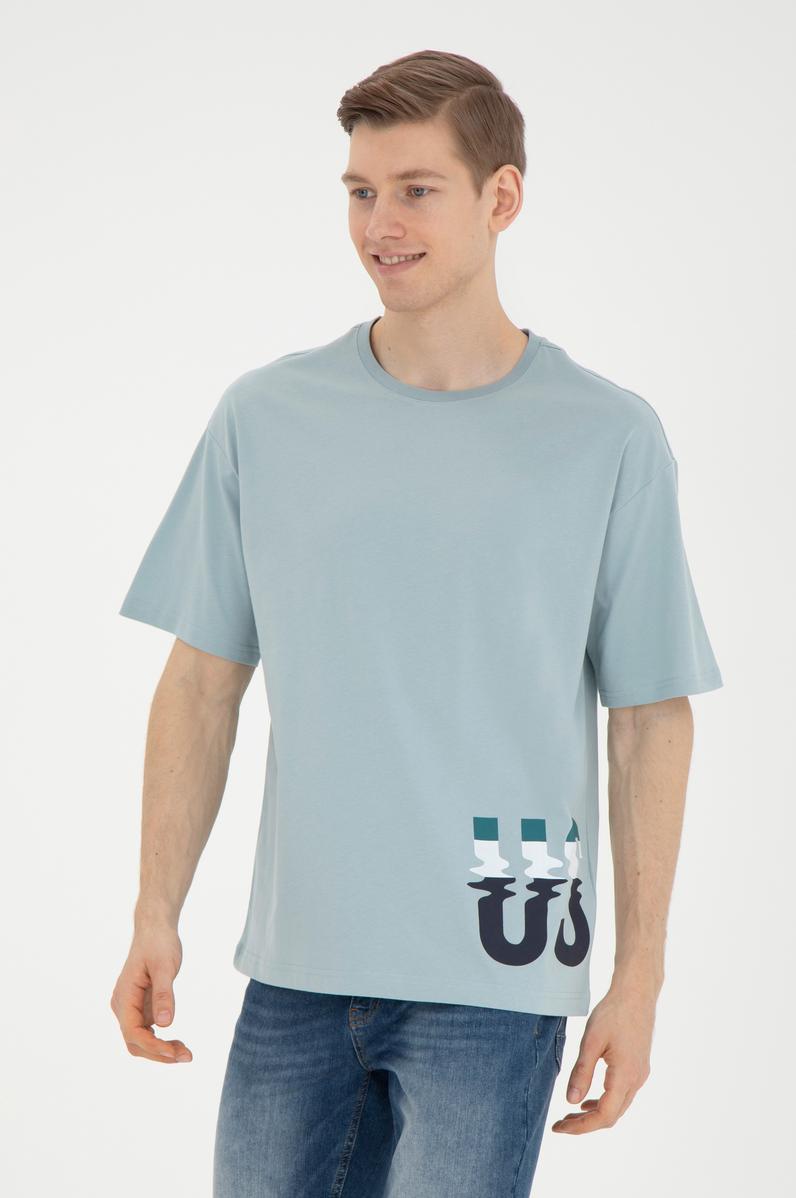 Erkek Su Yeşili Tişört