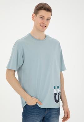 Erkek Su Yeşili Tişört - 50287061021