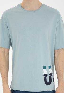 Erkek Su Yeşili Tişört - 50287061021