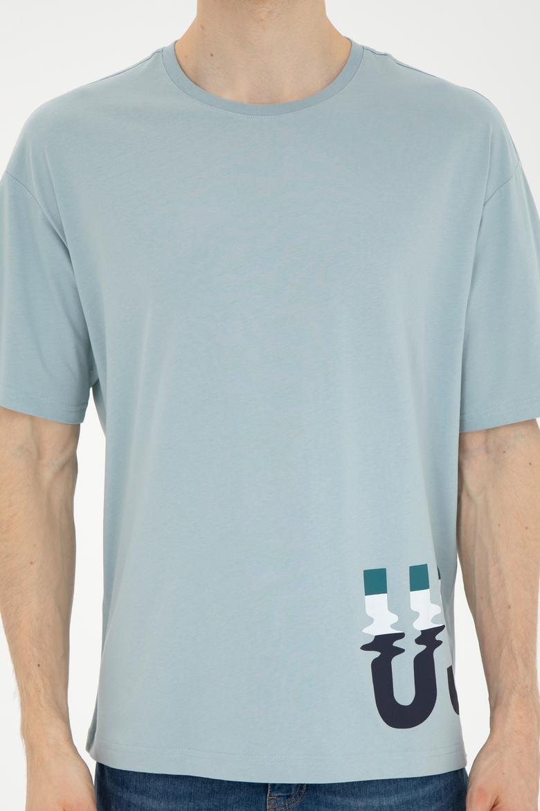 Erkek Su Yeşili Tişört - 50287061021