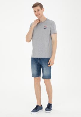 Erkek Gri Melanj Tişört - 50287084051