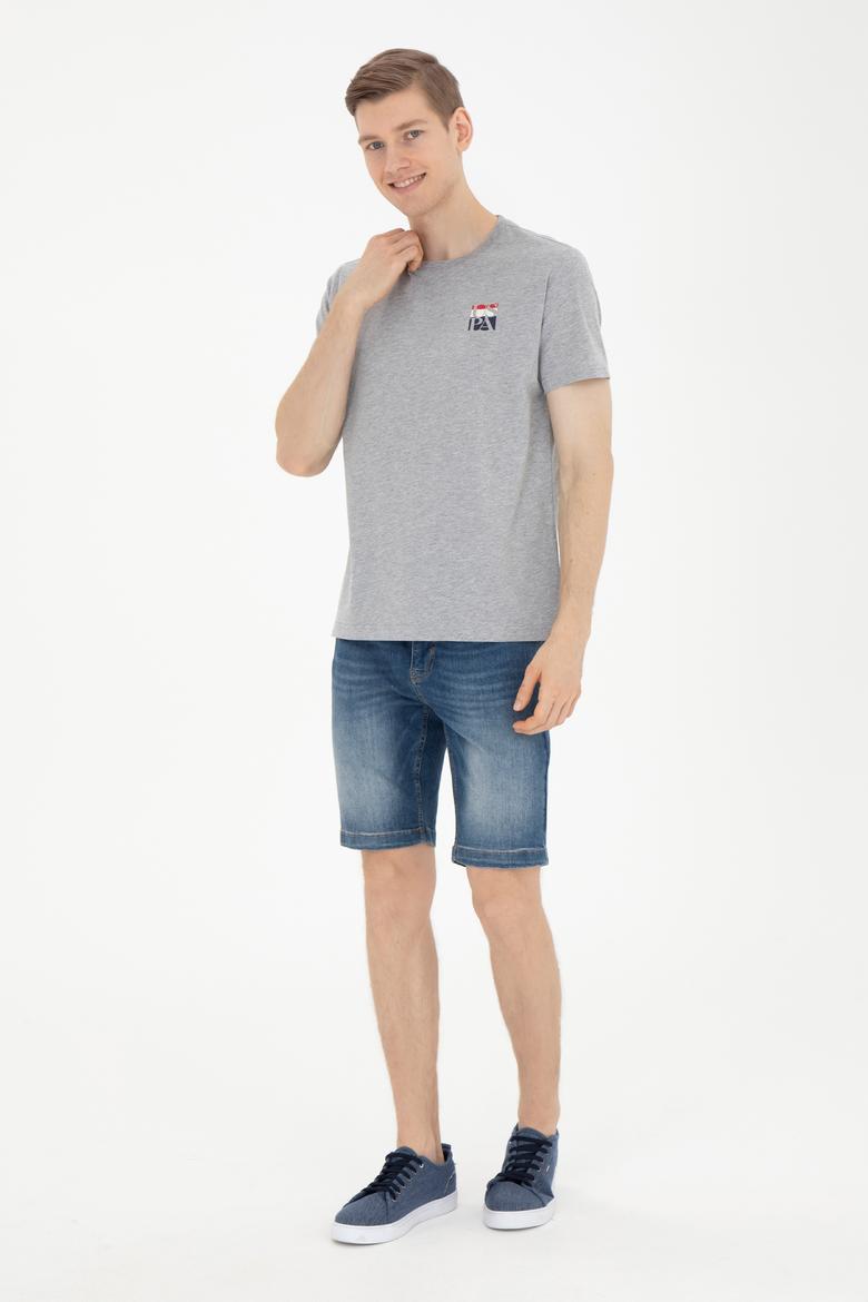 Erkek Gri Melanj Tişört - 50287084051