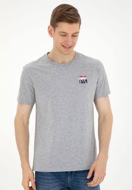 Erkek Gri Melanj Tişört - 50287084051