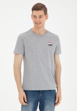 Erkek Gri Melanj Tişört - 50287084051