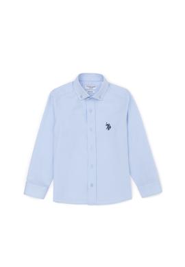 Erkek Çocuk Açık Mavi Uzun Kollu Basic Gömlek - 50288715035