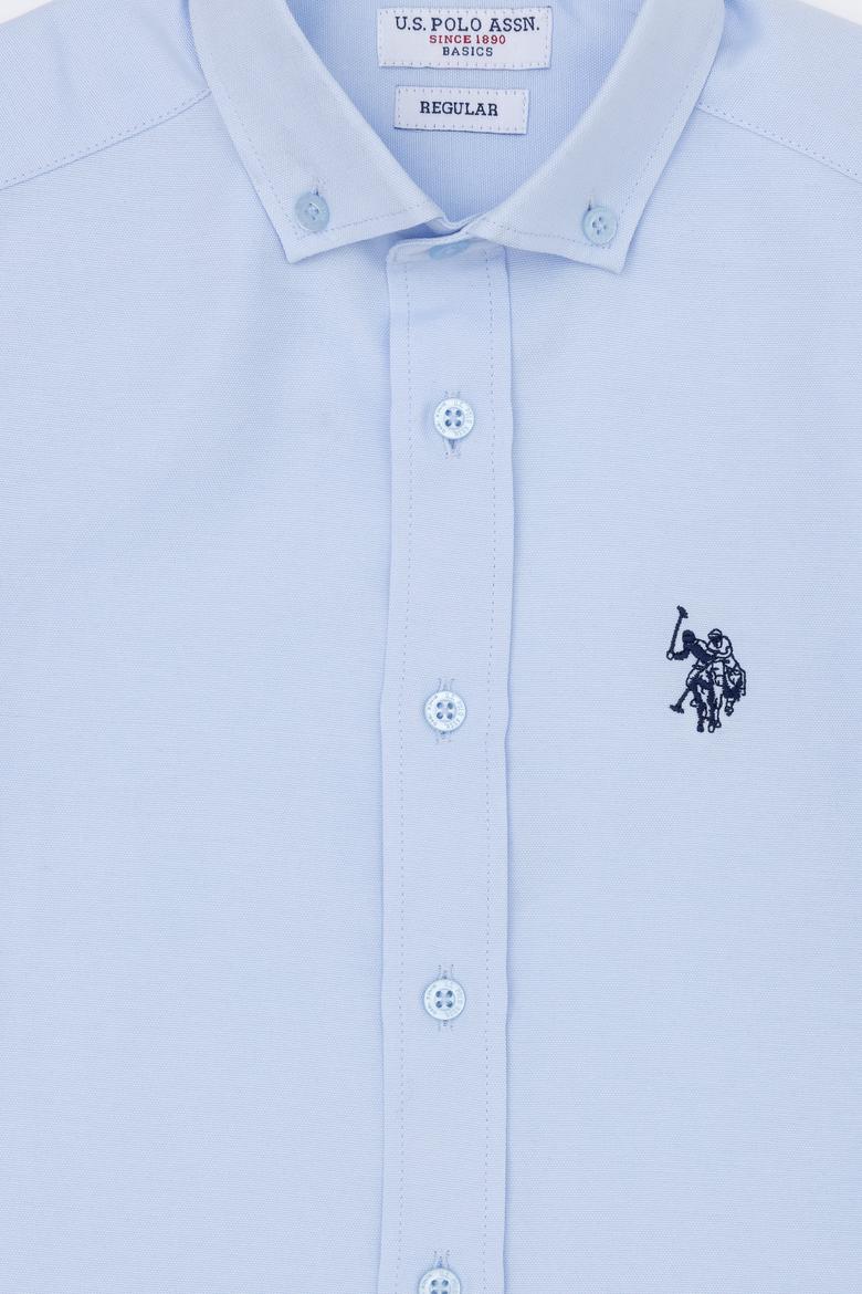 Erkek Çocuk Açık Mavi Uzun Kollu Basic Gömlek - 50288715035