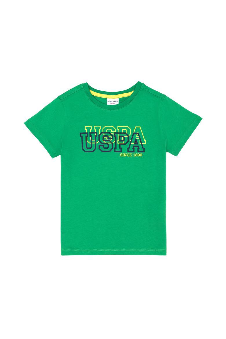 Erkek Çocuk Elma Yeşili Basic Bisiklet Yaka Tişört - 50288070090