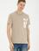 Erkek Regular Fit Bisiklet Yaka Açık Haki Tişört