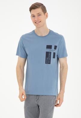 Erkek İndigo Tişört - 50287048061
