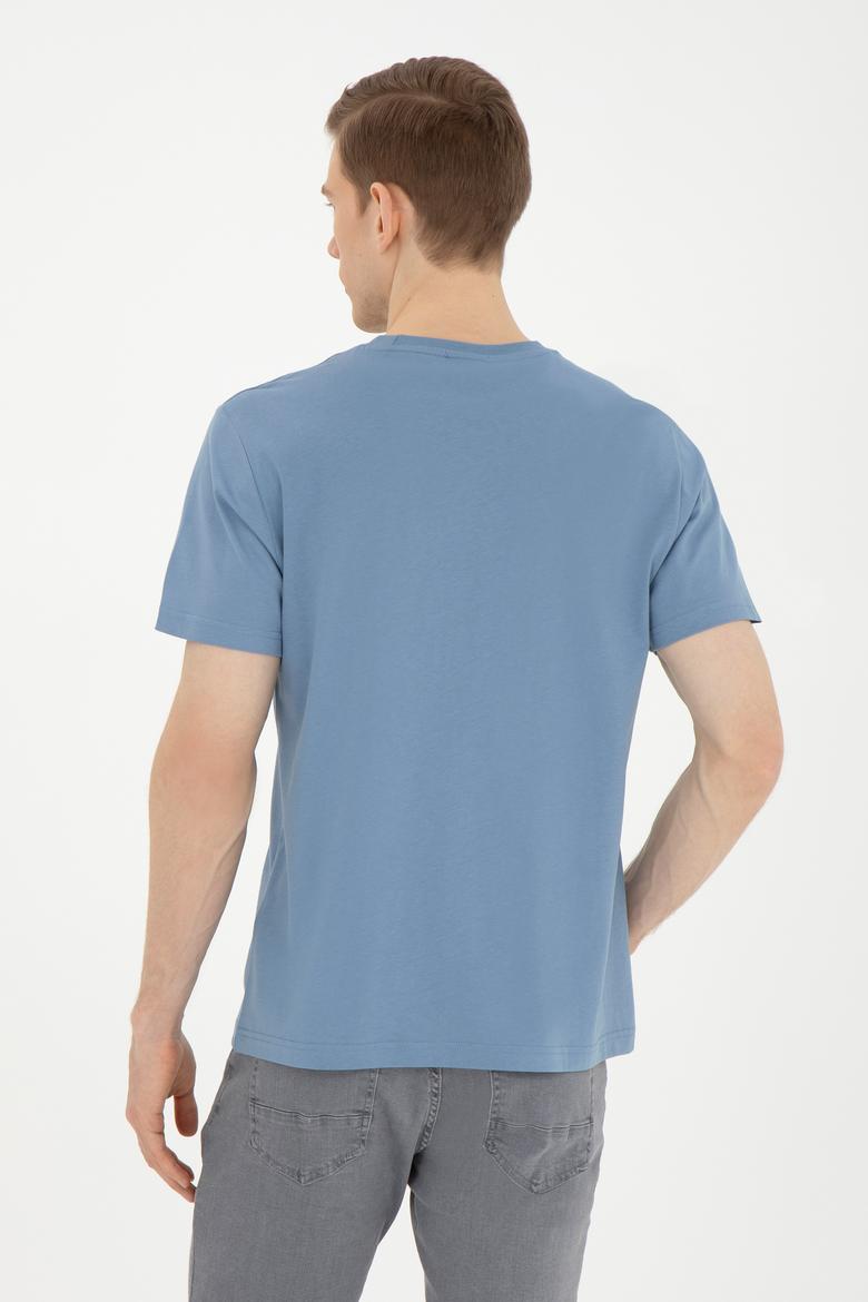 Erkek İndigo Tişört - 50287048061