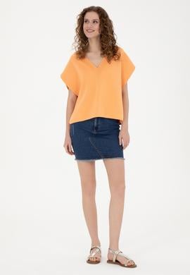 Kadın Mavi Jean Etek - 50246892002