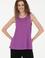 Kadın Mor Bisiklet Yaka Kolsuz Tişört