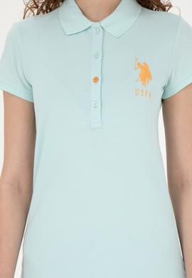 Kadın Su Yeşili Basic Polo Yaka Tişört - 50262699233