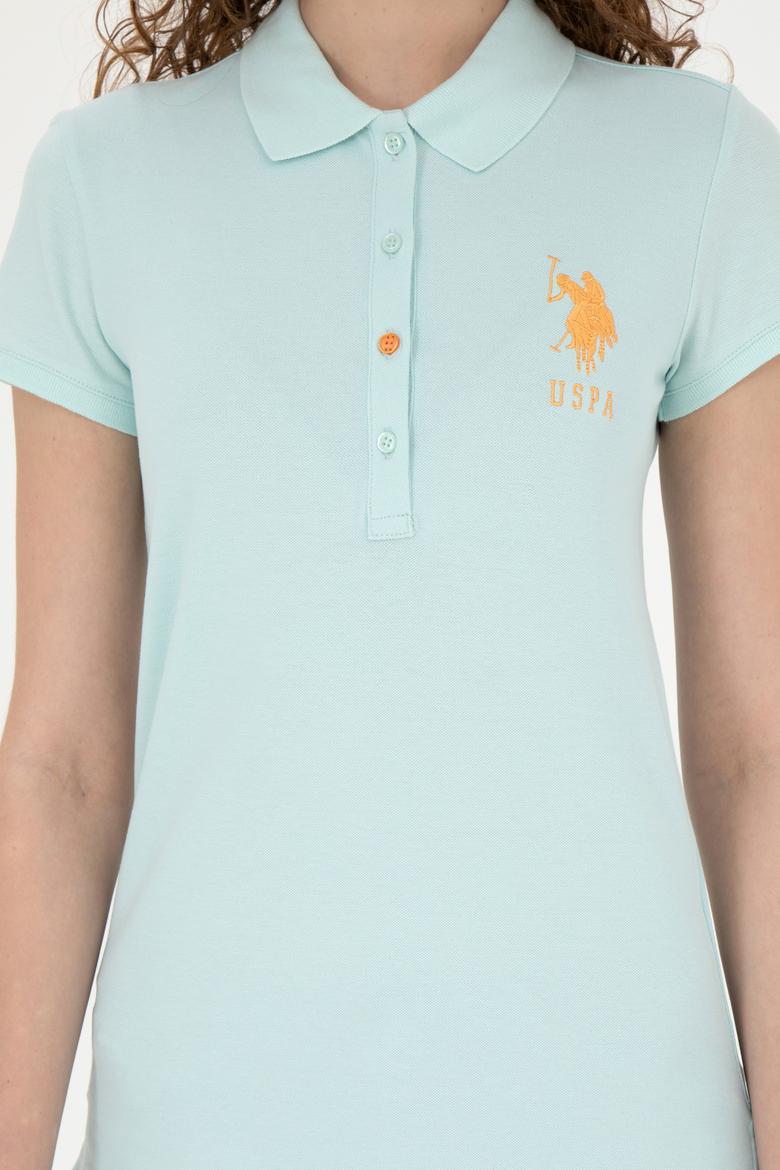 Kadın Su Yeşili Basic Polo Yaka Tişört - 50262699233