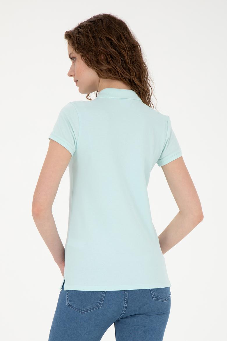 Kadın Su Yeşili Basic Polo Yaka Tişört - 50262699233