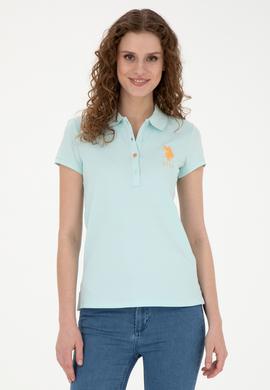 Kadın Su Yeşili Basic Polo Yaka Tişört - 50262699233