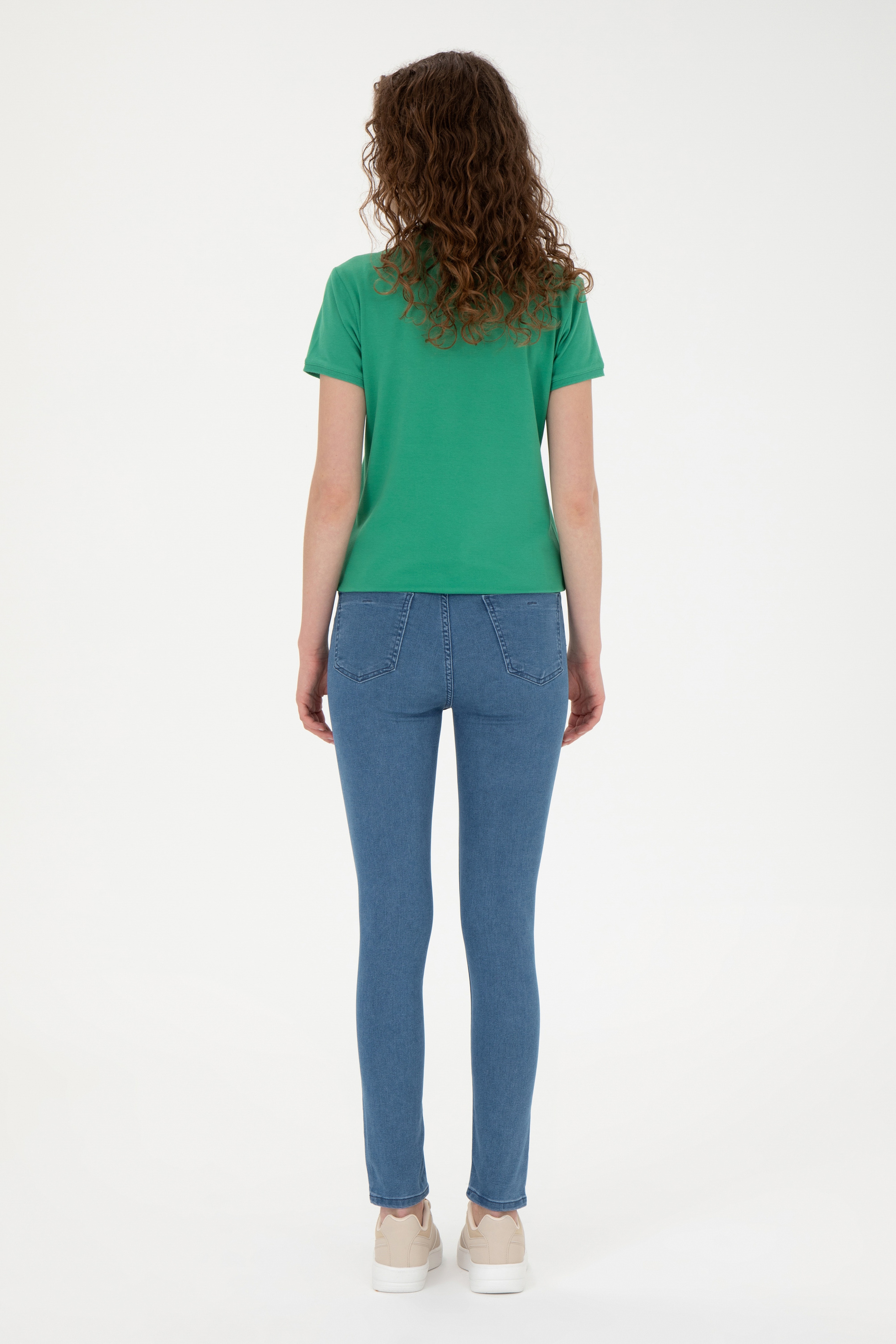 Kadın Açık Mavi Toothpick Fit Jean Pantolon