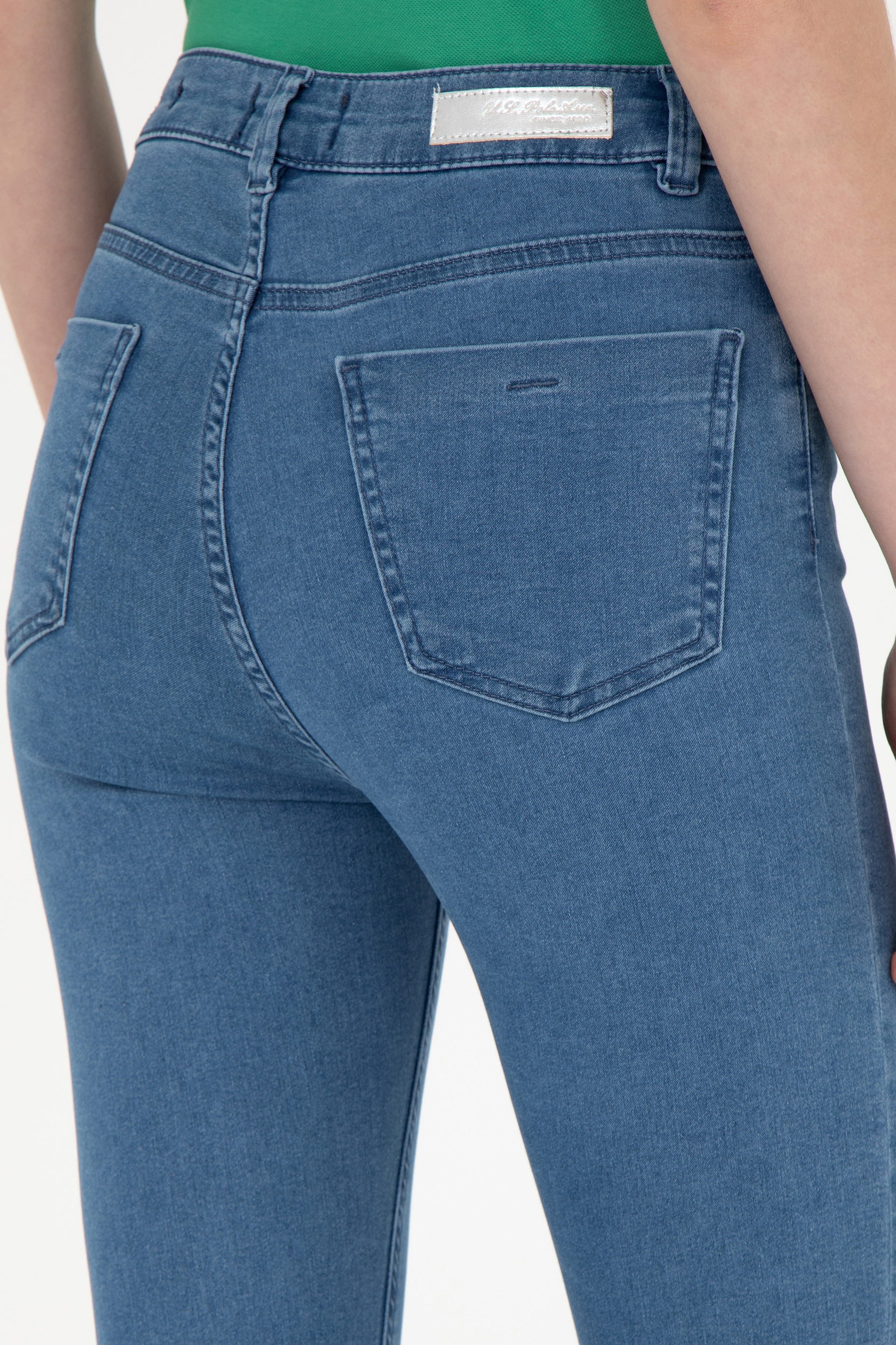 Kadın Açık Mavi Toothpick Fit Jean Pantolon - Image 7