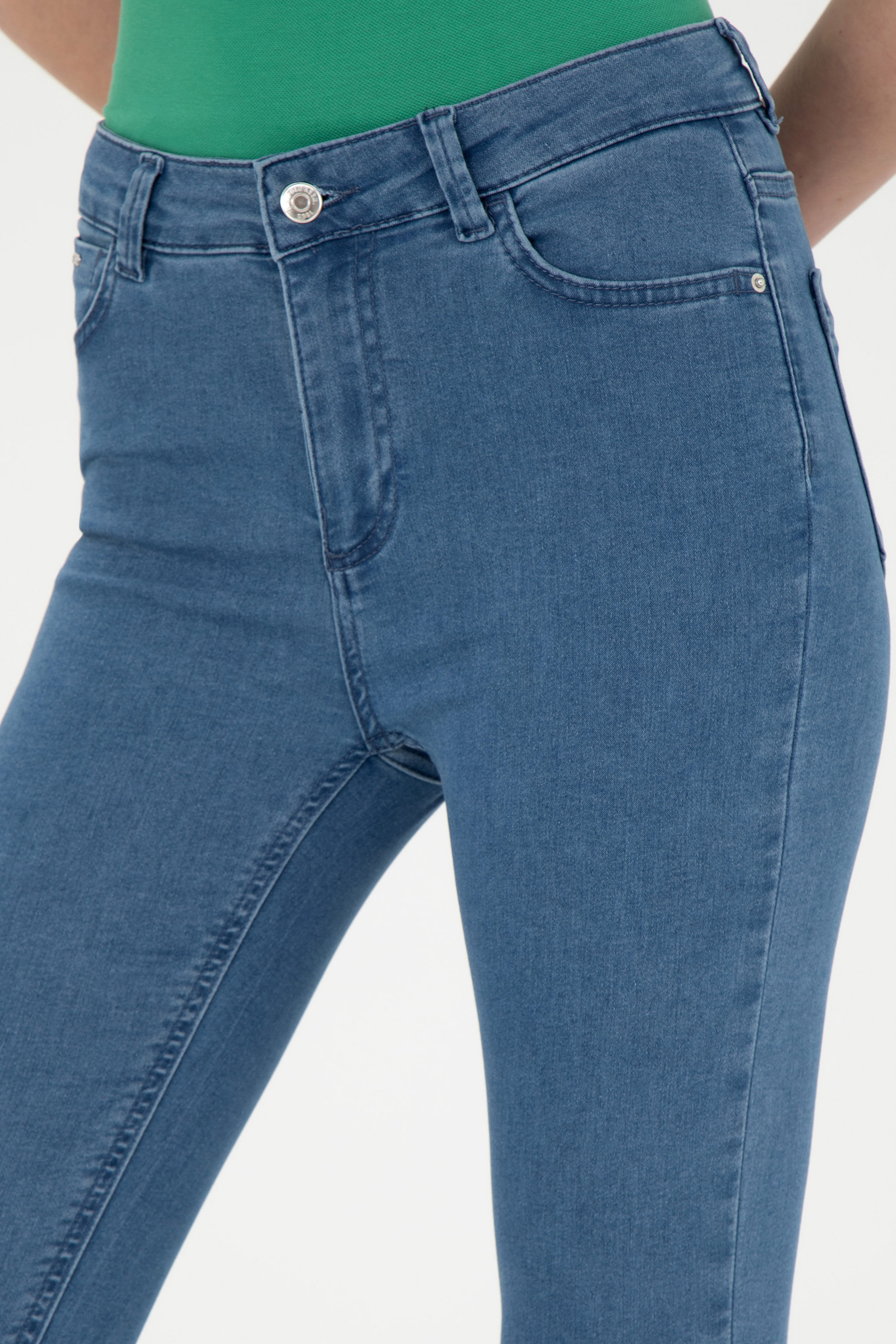 Kadın Açık Mavi Toothpick Fit Jean Pantolon