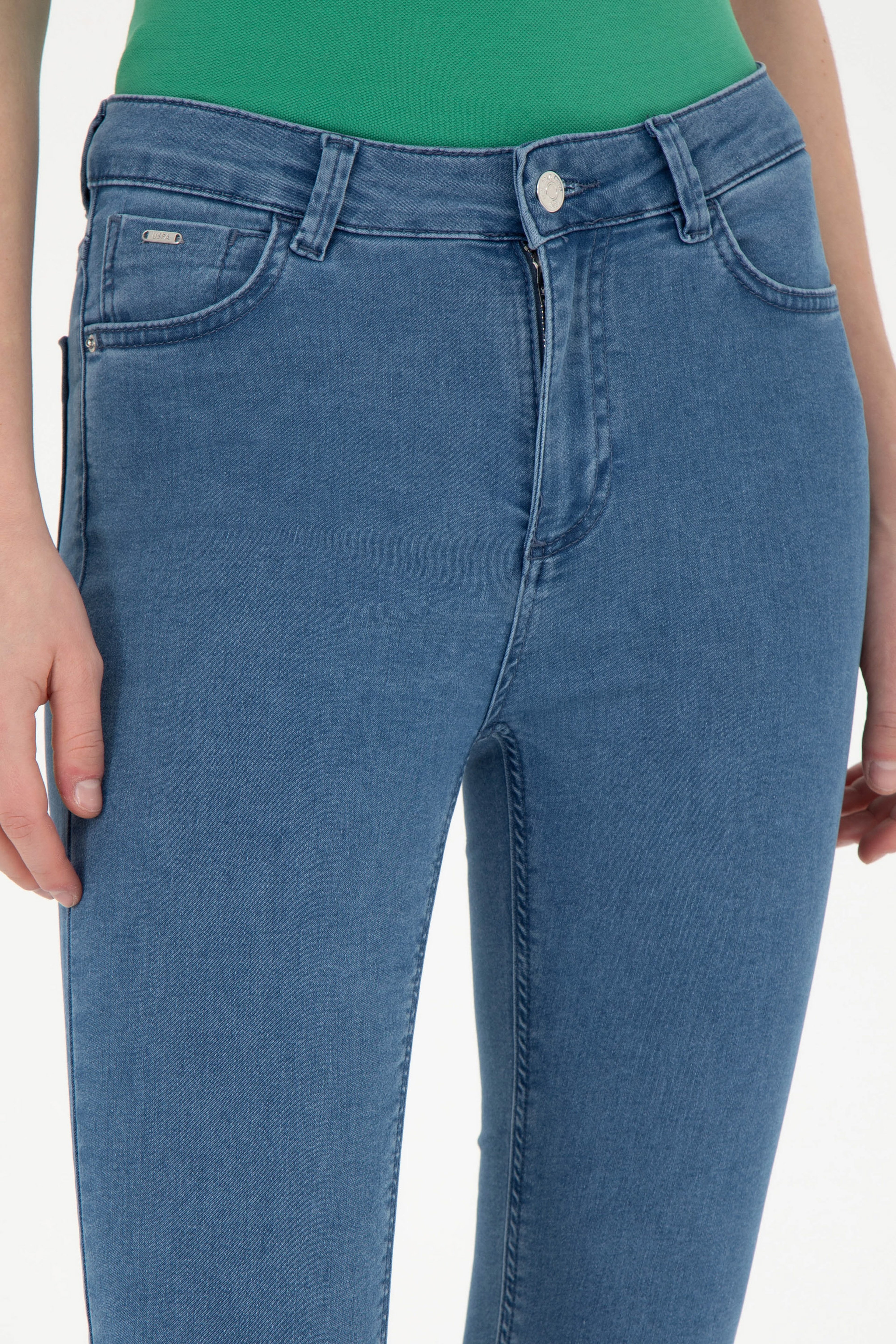 Kadın Açık Mavi Toothpick Fit Jean Pantolon