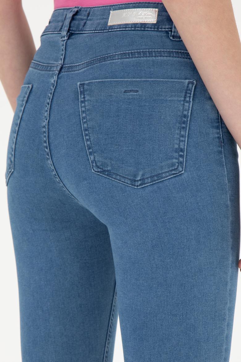 Kadın Açık Mavi Toothpick Fit Jean Pantolon - 50289153004