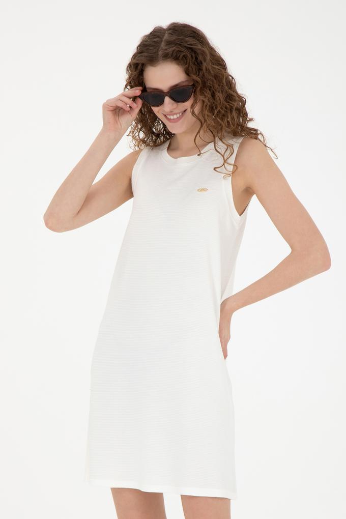 Kadın Ekru Örme Elbise