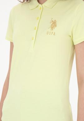 Kadın Açık Sarı Basic Polo Yaka Tişört - 50262700242