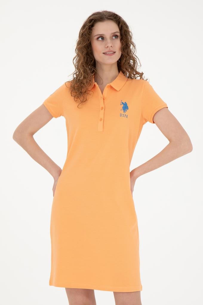 Kadın Turuncu Örme Elbise