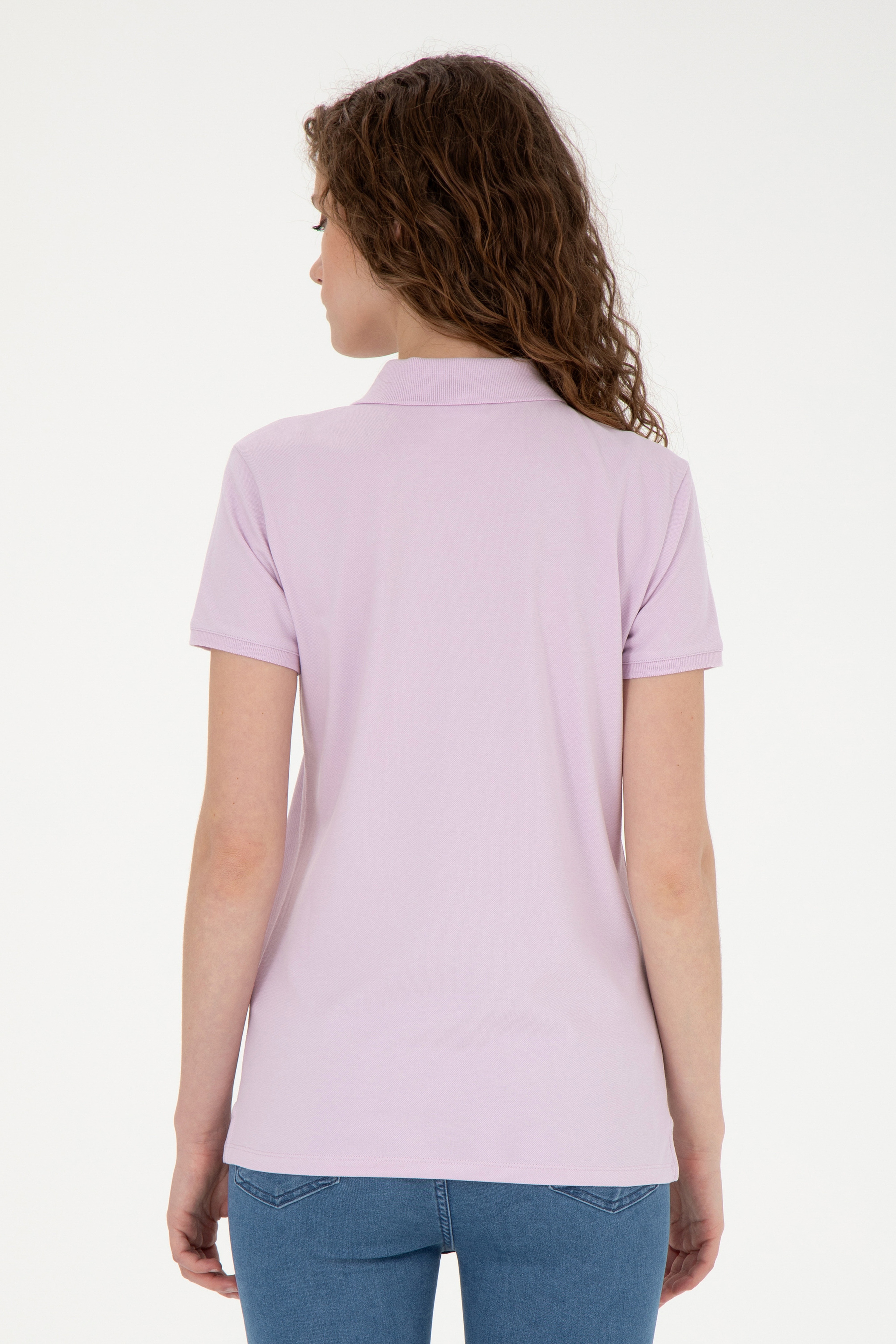 Kadın Manolya Basic Polo Yaka Tişört - Image 5