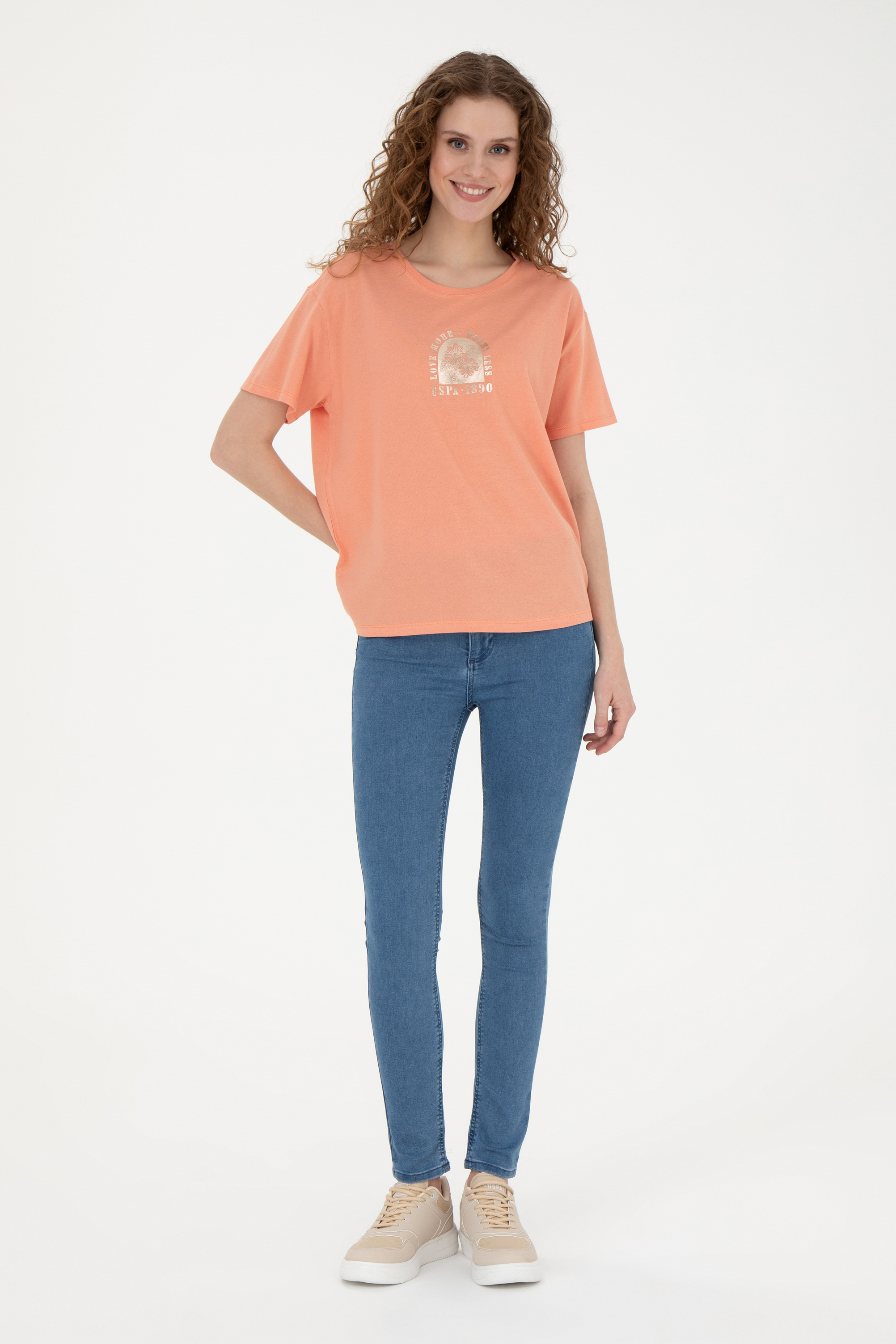 تی شرت ریلکس یقه گرد زنانه یو اس پولو | U.S. Polo Assn. - تصویر 4