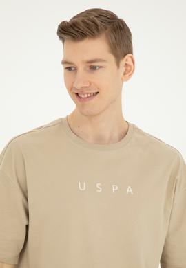 Erkek Comfort Fit Bisiklet Yaka Açık Haki Tişört - 50282029021