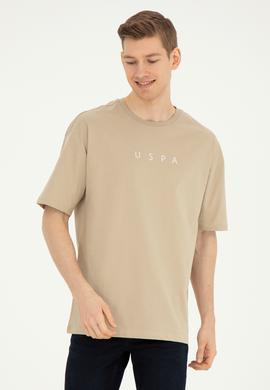 Erkek Comfort Fit Bisiklet Yaka Açık Haki Tişört - 50282029021