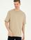 Erkek Comfort Fit Bisiklet Yaka Açık Haki Tişört