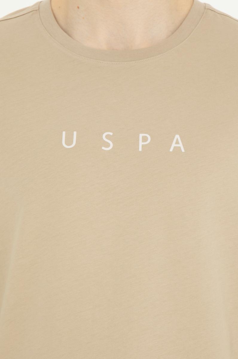 Erkek Comfort Fit Bisiklet Yaka Açık Haki Tişört