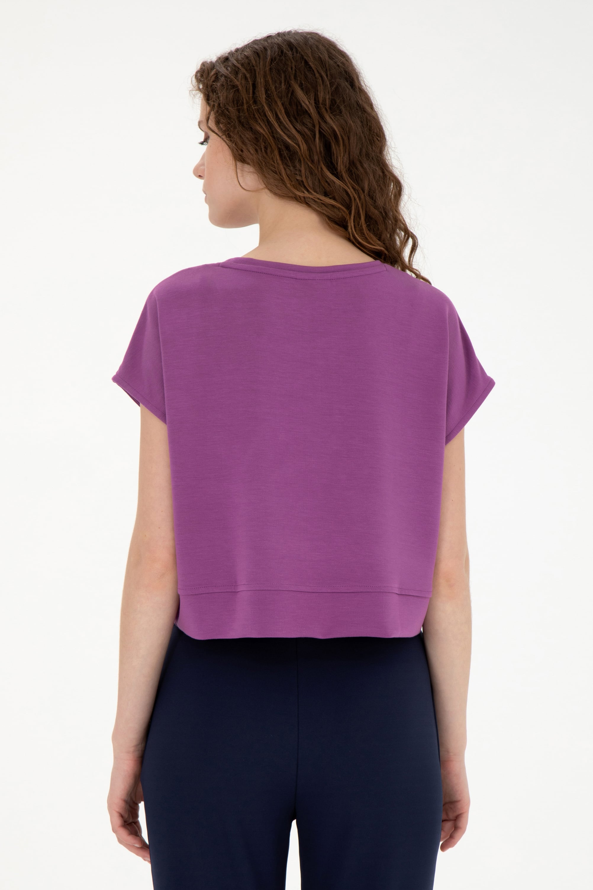 تی شرت یقه گرد Crop Top یقه گرد زنانه یو اس پولو | U.S. Polo Assn. - تصویر 5